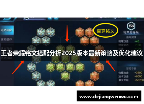 王者荣耀铭文搭配分析2025版本最新策略及优化建议
